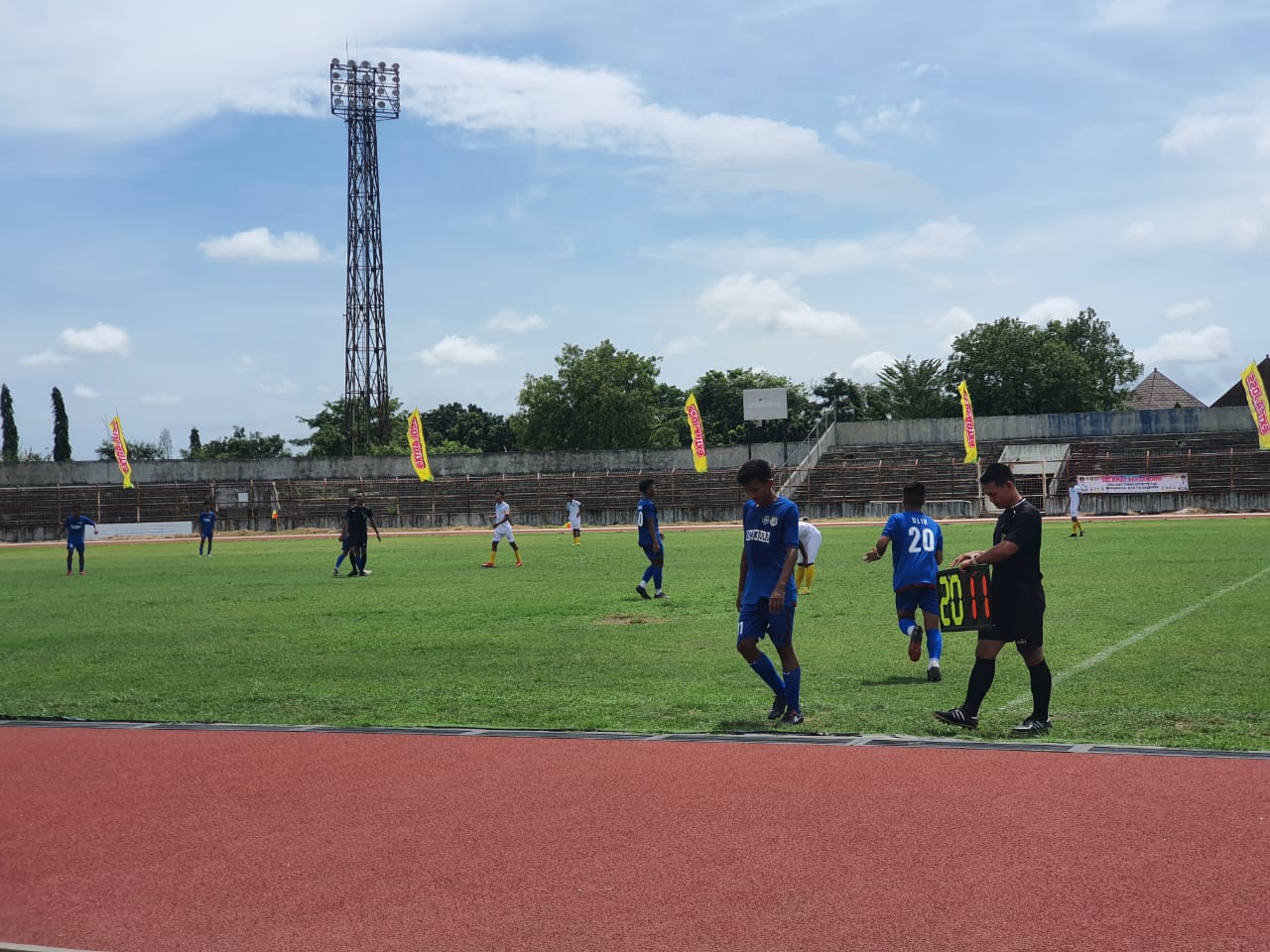 Hari Petama Cabor Sepak Bola Pra POPNAS Zona II Lampung, Tuan Rumah dan Jabar Sukses Raih Kemenangan