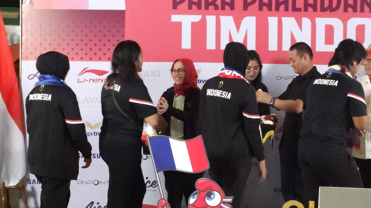 Kemenpora RI Sambut Kepulangan Atlet Indonesia dari Olimpiade 2024 Paris