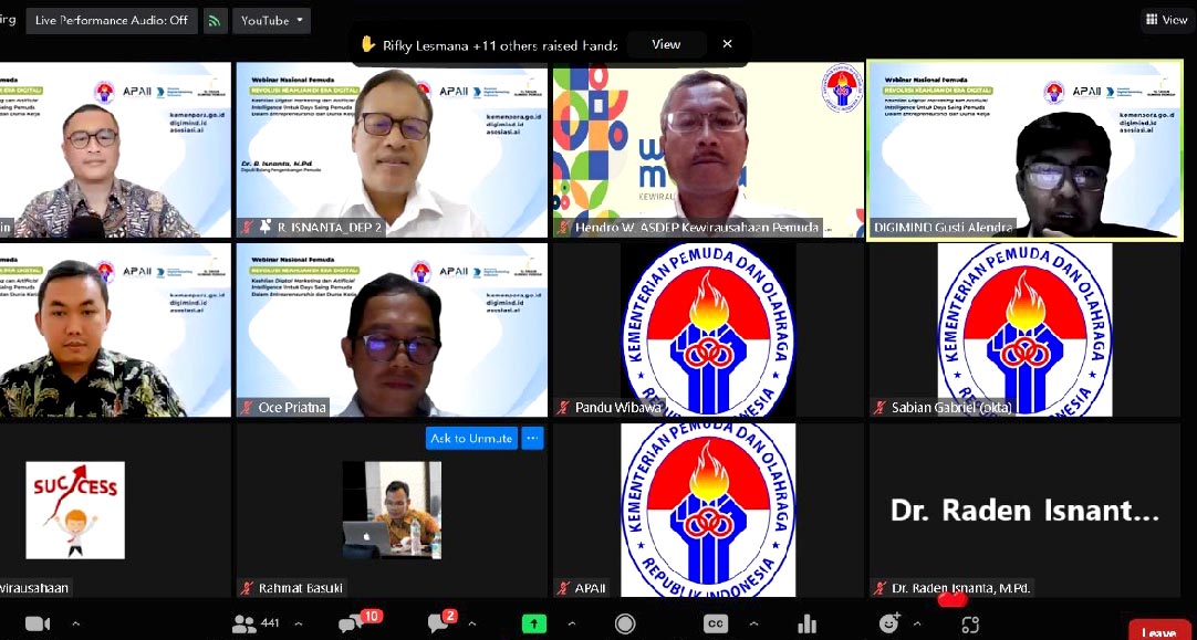 Tingkatkan Literasi Digital Di Kalangan Pemuda, Kemenpora Gandeng APAII Gelar Webinar Nasional Pemuda Untuk Menekan TPT Pemuda