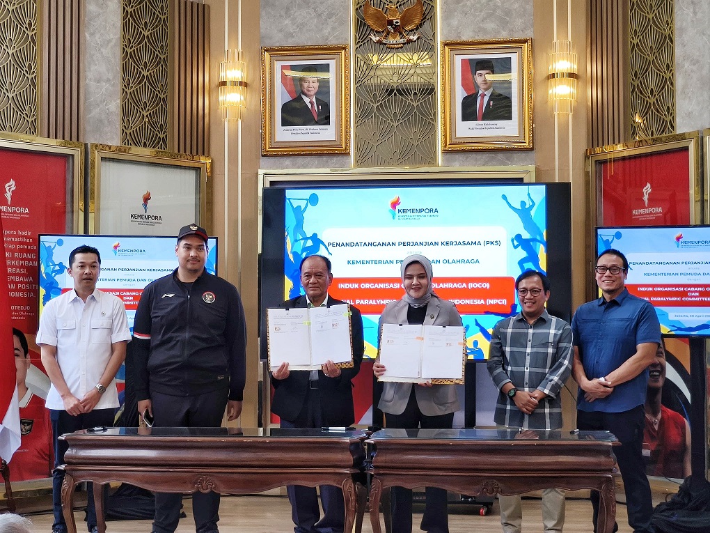 Bentuk Komitmen Pemerintah Terhadap Pembinaan Prestasi Olahraga, Kemenpora RI Lakukan Penandatanganan PKS dengan IOCO dan NPCI